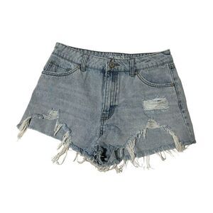 REWASHED Super High Rise High Thigh Cut Shorts Custom Designer Distressed size 5